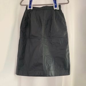 VINTAGE Christian Dior Gray Leather Pencil Skirt